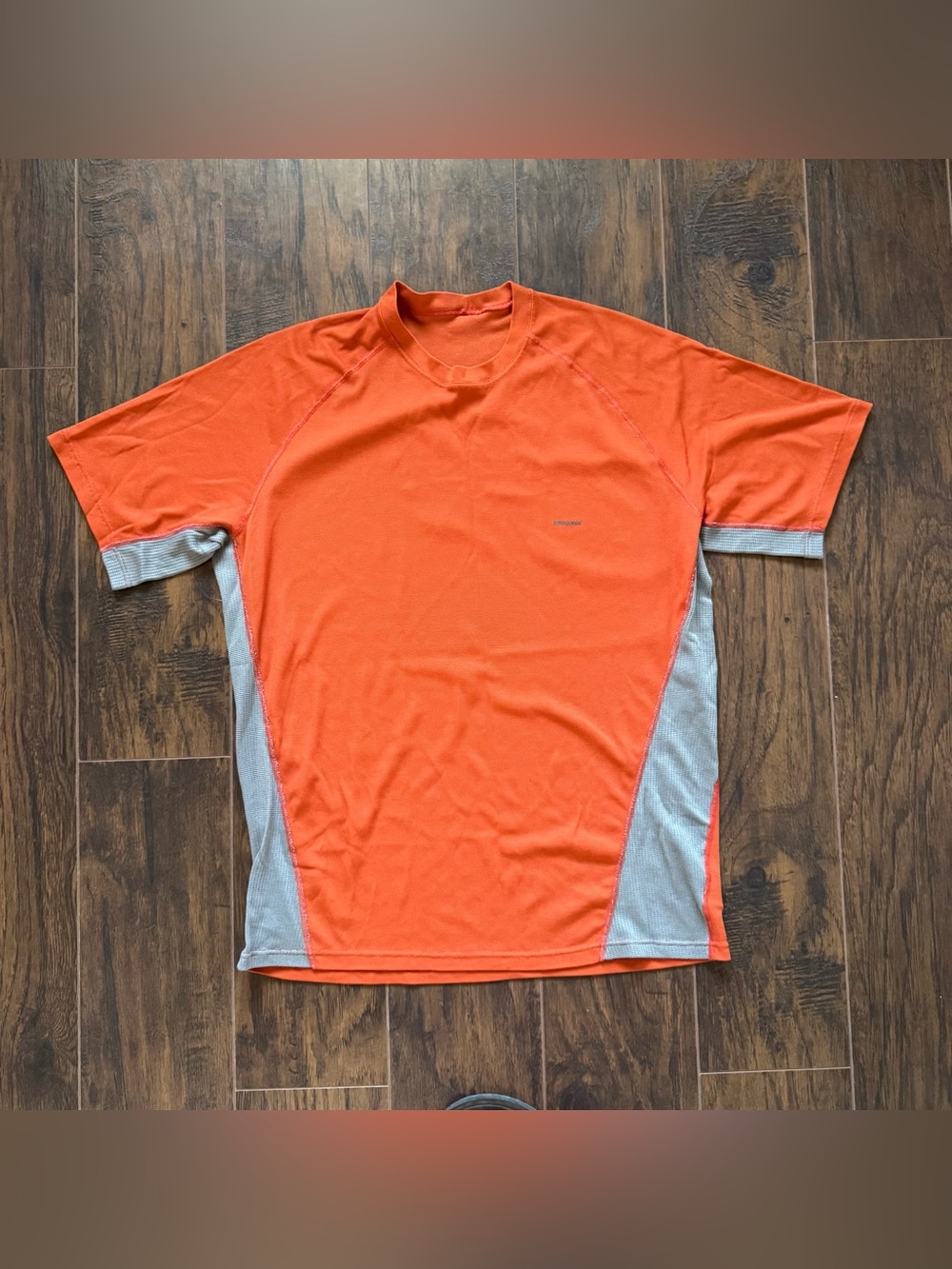 Patagonia Orange and Grey XL Performance Shirt